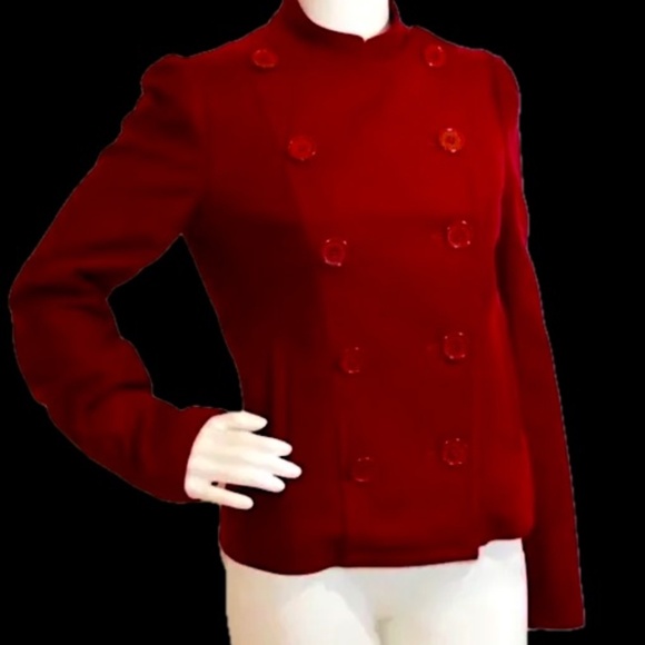 Marc Jacobs.Double-breasted 100% wool cranberry jacket/peacoat - Picture 4 of 10